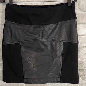 Ralph Lauren Leather Panel Skirt